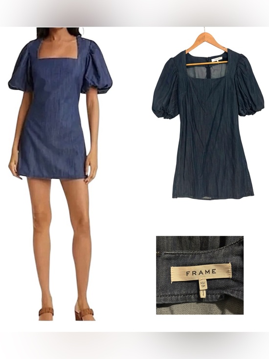Frame Denim Dresses & Skirts - FRAME Nina Puff Sleeve Denim Minidress
